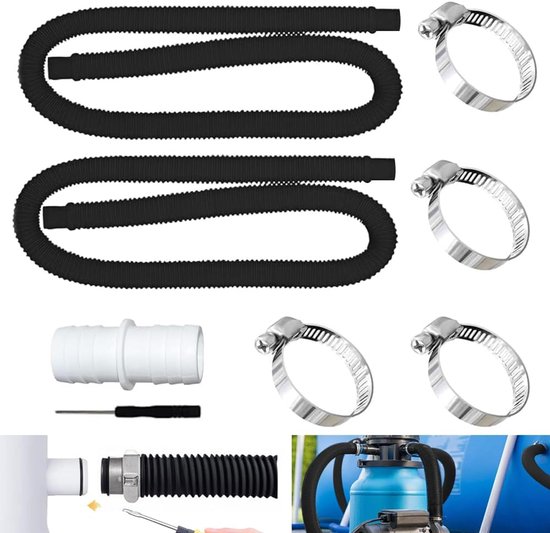 Allecto Plus - Poolschlauchset Für Filterpumpe Und Pool - 2-teilig, 32 Mm + 4 Sicherheitsclips