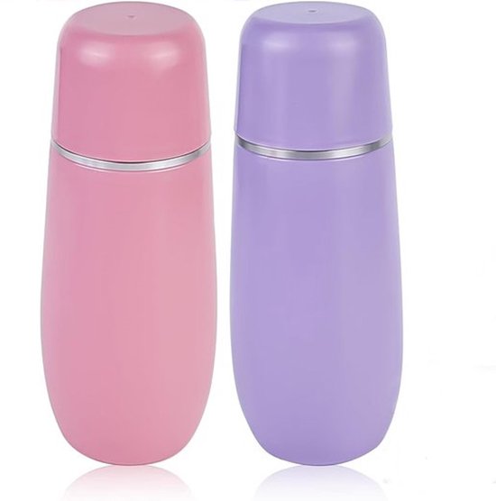 Peri Bottle – 2 Tragbare Bidets – Vaginaldusche – Dammbereich – Für Schwangere – 400 Ml – Rosa/lila