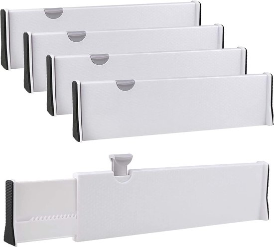 Schubladeneinteiler，ausziehbar 38，54 Cm，kunststoff，verstellbarer Küchenschubladenorganizer Für Besteck，schubladenorganisation Und Büro