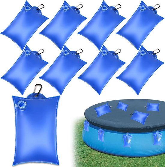 8er-pack，geeignet Für Schwimmbecken Und Zum Beschweren Von Poolabdeckungen，wassersäcke Mit Haken，abmessungen: 30 X 20 Cm