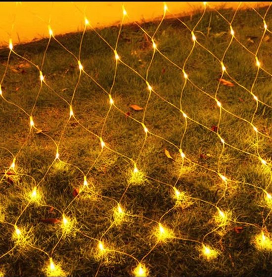 Led-netzlampe，lichterkette Mit Sternenmuster，solar-dekorationslampe，belüftete Baumnetzlampe，3 M X 2 M [mit Anschlusskabel Schaltbar]