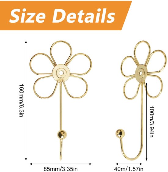 Stück，wandhaken Aus Eisen In Blumenform Für Bekleidungsgeschäfte，kreativer Garderobenhaken，gardinenhaken Aus Eisen，kreativer Wandhaken