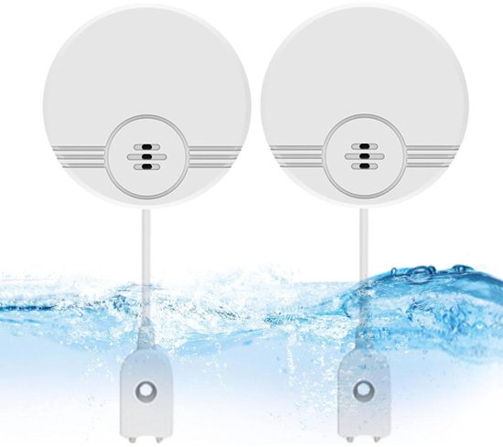 Wasseralarm，2 Stück，135 Db，wasserleckage-detektor，wasseralarm Inkl. Batterie，zwei Installationsmodi，überschwemmungsalarm，echtzeitüberwachung