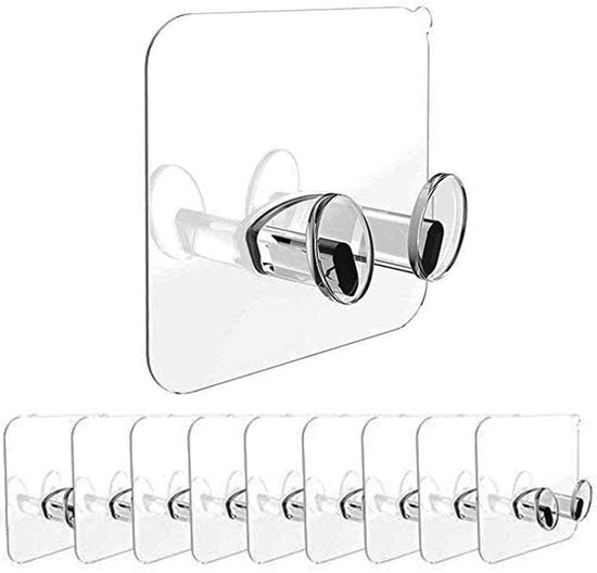 5er-pack Transparente Wandhaken，selbstklebende Haken Für Stecker，tragkraft 6,8 Kg