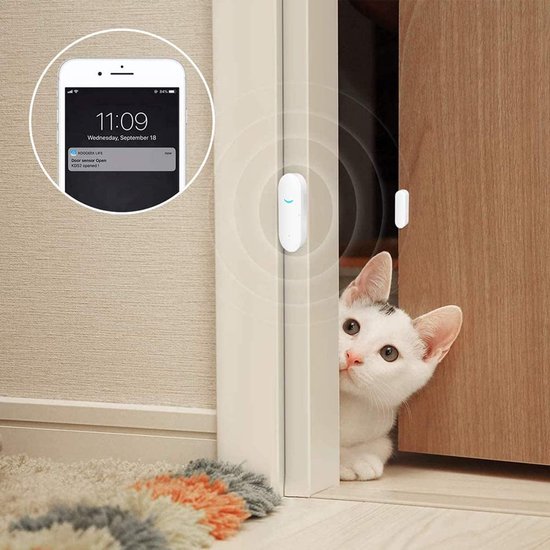 Tuya Smart Alarm Mit Wlan-tür- Und Fenstersensoren，inklusive Kostenloser Benachrichtigung，kompatibel Mit Alexa Und Google Home (2er-pack)