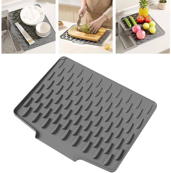 Auslaufsichere Silikon-arbeitsplattenschutzmatte，silikon-abtropfmatte Für Arbeitsplatten，32 X 25 Cm