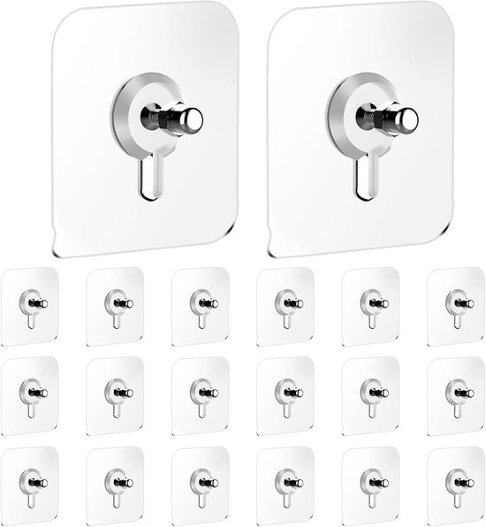 16 Bohrfreie Bilderrahmenhaken，selbstklebende Bilderrahmenhaken，transparente Wandhaken，geeignet Für Bilderrahmen，fotos Und Dekorationen