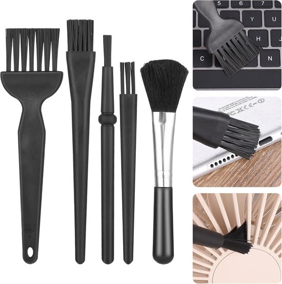 5-teiliges Set Flexibler Tastaturreinigungsbürsten，geeignet Für Computer，antistatische Kunststoffbürsten，elektronikreinigungsbürsten