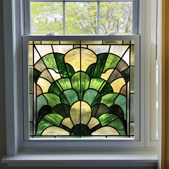 Selbstklebende Fensterfolie In Regenbogenfarben，statisch Haftende Vinyl-fensterfolie Für Mehr Privatsphäre，50 X 58 Cm