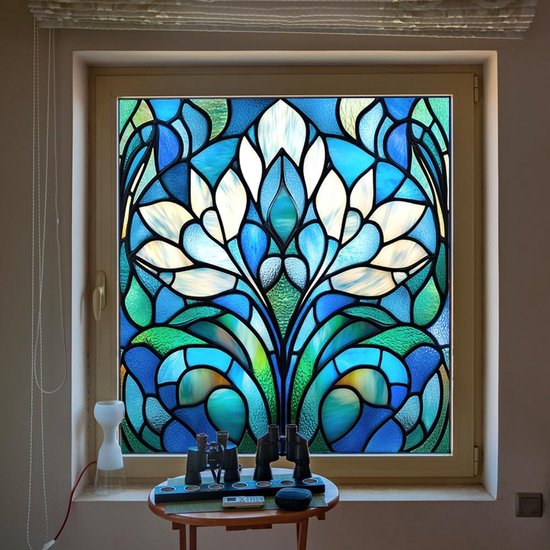 Selbstklebende Fensterfolie In Regenbogenfarben，statisch Haftende Vinyl-fensterfolie Für Mehr Privatsphäre，50 X 72 Cm