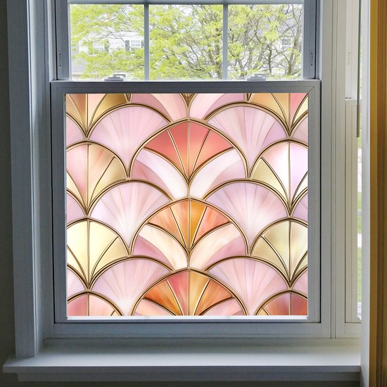 Selbstklebende Fensterfolie In Regenbogenfarben，statisch Haftende Vinyl-fensterfolie Für Mehr Privatsphäre，50 X 65 Cm