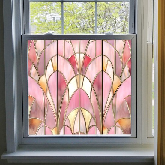 Selbstklebende Fensterfolie In Regenbogenfarben，statisch Haftende Vinyl-fensterfolie Für Mehr Privatsphäre，50 X 66 Cm