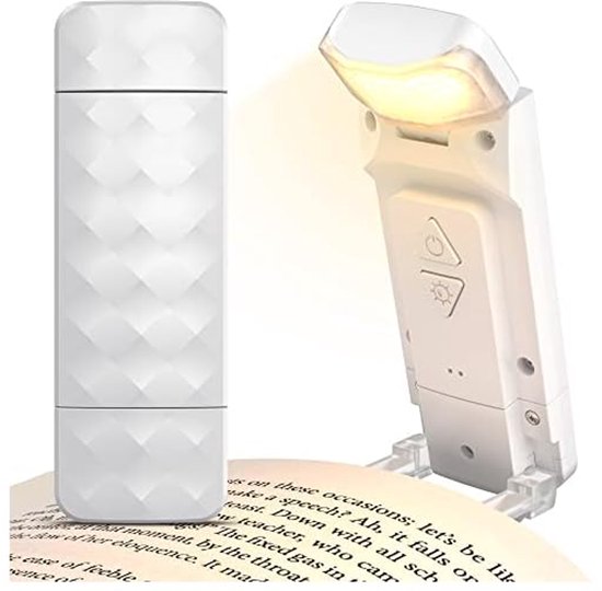 Wiederaufladbare Usb-leselampe, 3 Farben Und 5 Helligkeitsstufen, Kompakt, Lange Akkulaufzeit, Mit Klemme, Ideales Geschenk Für Bücherliebhaber