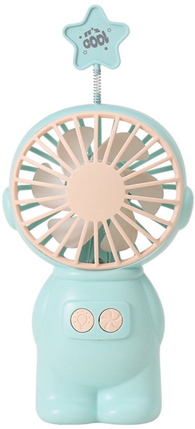 2-in-1 Tragbarer Astronauten-mini-ventilator Mit Licht, Kühlfunktion, Usb-aufladung, Auch Als Nachtlicht Verwendbar