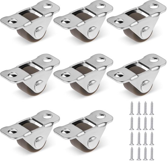 Möbelrollen-set, 8 Stück – 12 Cm – Gummirollen Mit Stahlplatte – Für Möbel Und Haushaltsgeräte