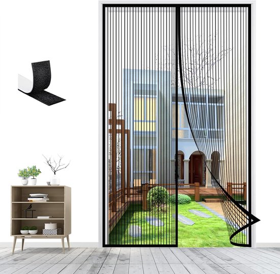 Fliegengittertür Mit Magnetverschluss, 120 X 220 Cm – Sehr Engmaschiges Netz, Automatischer Schließmechanismus, Insektenabweisend