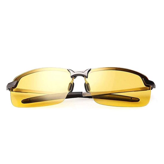 Nachtfahrbrille，brille Für Das Fahren Im Dunkeln，hochauflösende Halbrandbrille，polarisierte Gläser，ultraleichte Metallgläser (nachtsichtbrille)