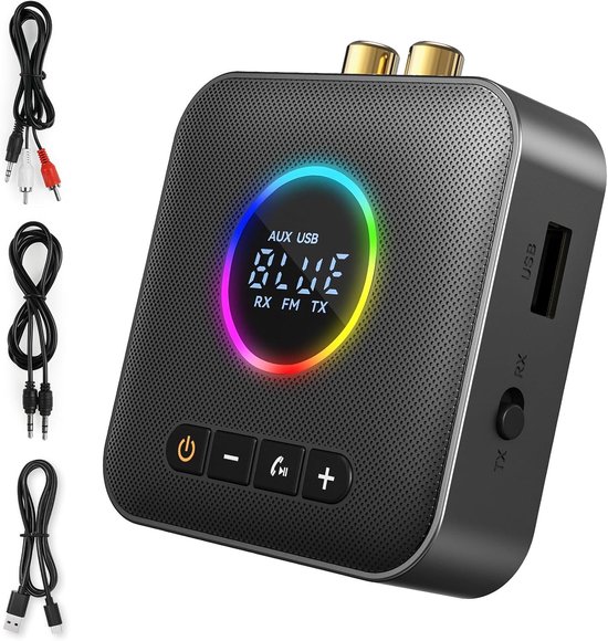 2-in-1 Bluetooth 5.4 Sender Und Empfänger – Drahtloser Audioadapter Mit 3,5-mm-aux- Und Usb-anschluss – Für Pc/smartphone/tablet/av-empfänger