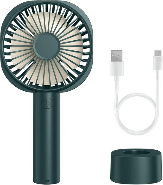 Mini-ventilator，elektrischer Ventilator Mit 3000-mah-akku，abnehmbarem Ständer，3 Geschwindigkeitsstufen，ideal Für Reisen Und Camping