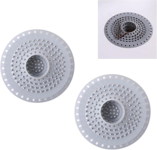 2 Silikon-abflussabdeckungen，12,5 X 12,5 X 3,5 Cm，verstopfungsschutz & Spülbeckenfilter Für Die Küche，haarfänger Für Die Dusche