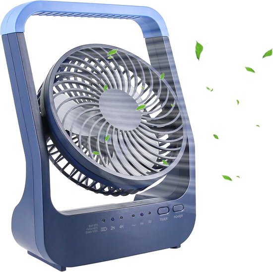6-zoll-usb-tischventilator Mit 20000-mah-akku，kleiner Tischventilator，3 Geschwindigkeitsstufen，180° Drehbar Für Zuhause