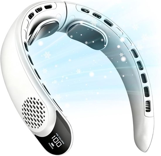 Tragbarer Nackenventilator，3 Leistungsstufen，leiser Und Leistungsstarker，klingenloser Nackenventilator Mit Led-anzeige