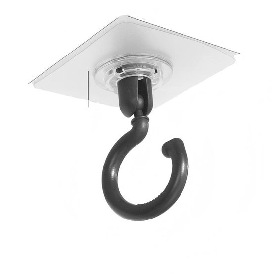 Kunststoffhaken，7 X 7 X 8,5 Cm，schwenkbare Deckenhaken，deckenhaken Fürs Badezimmer，selbstklebende Haken Für Die Küche，360°/180° Drehbar