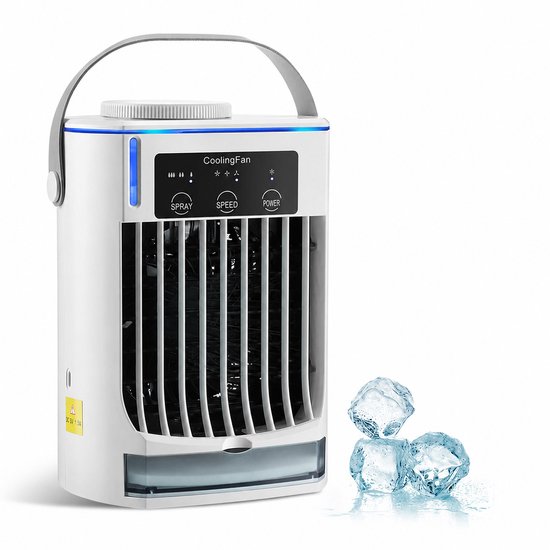 Tragbare Klimaanlage，persönlicher Ventilator Mit 3 Windgeschwindigkeiten Und Nachtlicht，4-in-1-luftkühler Und Mini-klimaanlage