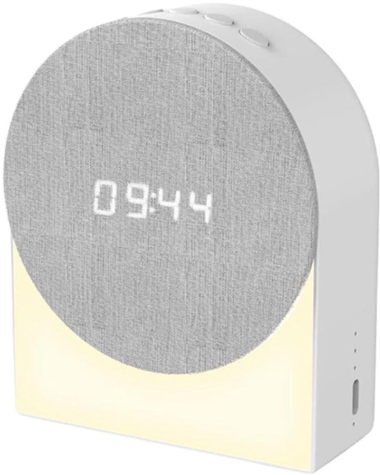 Digitaler Wecker, 1200-mah-bluetooth-lautsprecher Mit Nachtlicht, 3 Lichtmodi, 30/60/90-minuten-timer, 6 Schlafgeräusche Und Typ-c-ladeanschluss.
