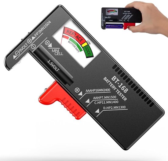 Batterietester，batterietester Für Verschiedene Batterietypen，batterietester Für Aa，9v- Und 1,5v-knopfzellenbatterien