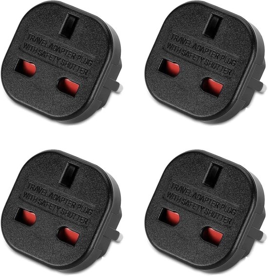 4x Reiseadapter Mit Britischem Stecker Auf Französischen Stecker，adapter Von Großbritannien Nach Frankreich，polen Und Schweden