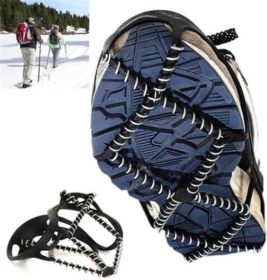 Rutschfeste Eisgriffe – 1 Paar Universelle Schneegriffe Für Winterwanderungen, Spaziergänge Und Joggen (passend Für Schuhgrößen 35-43)