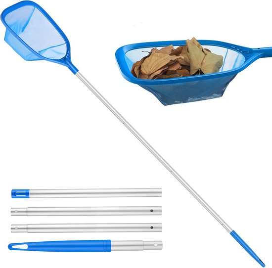 Poolreinigung – 150 Cm Oberflächenskimmer, Bodennetz Mit 1,14 M Aluminiumgriff, 13 Cm Tiefe