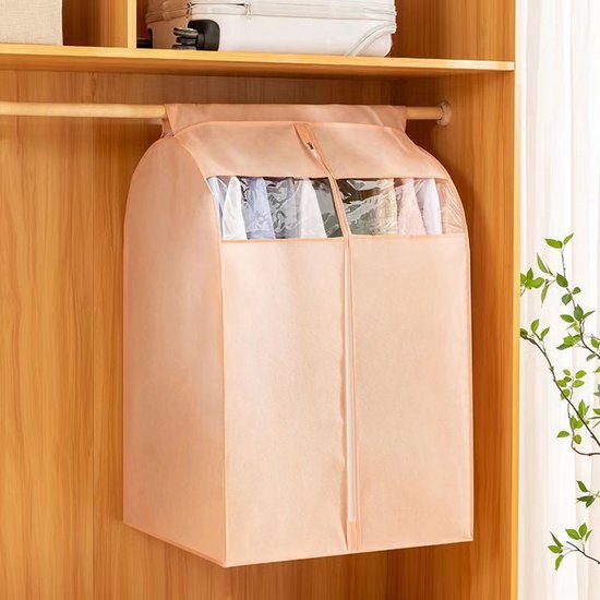 2 Stück Stoffhüllen Für Kleidung, Aufbewahrungsbeutel Für Kleider, Anzüge Und Mäntel, Taschen Für Kleiderschränke, 6050110 (rosa, Blau)