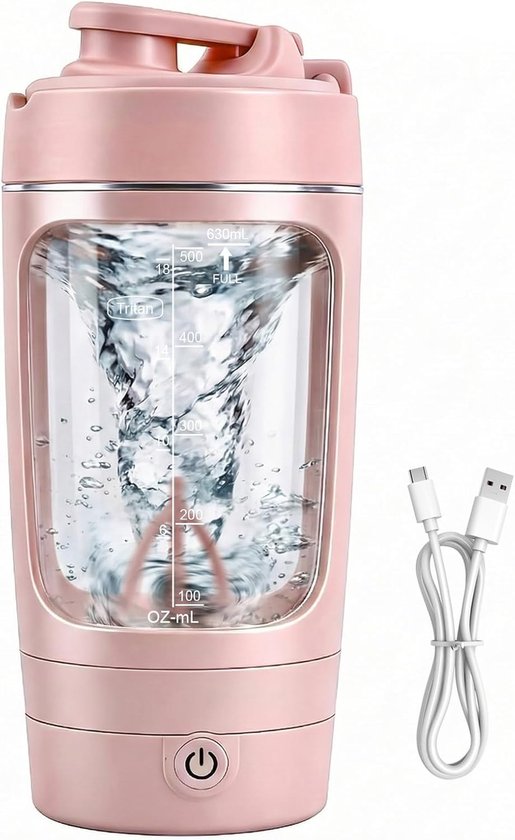Elektrischer Protein-shaker 630 Ml，1200 Mah，9000 Umdrehungen Pro Minute，geeignet Für Protein-shakes Und Milchgetränke (pink)