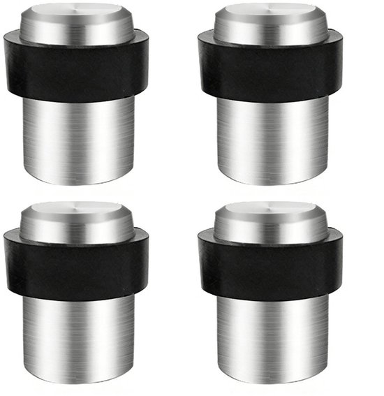 Türstopper-zubehör – 32 Mm Durchmesser – 46 Mm Höhe – Bodentürstopper Aus Edelstahl – Inkl. Schrauben Und 3m-klebeband – 4er-pack B