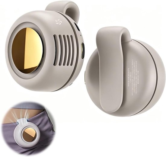 Tragbarer Clip-ventilator，hüft- Und Nackenventilator，klingenloser Mini-ventilator Mit 360°-clip，3 Geschwindigkeitsstufen