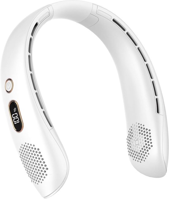 Tragbarer Nackenventilator，mit 360°-luftstrom，usb-aufladbar Und 3 Geschwindigkeitsstufen. Rotorblattloser Ventilator