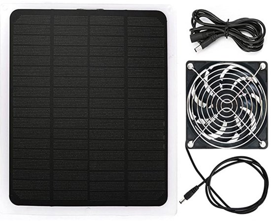 10-w-solarventilator-set, Wasserdicht, Für Den Außenbereich, Geeignet Für Gewächshäuser, Hühnerställe Und Tiergehege