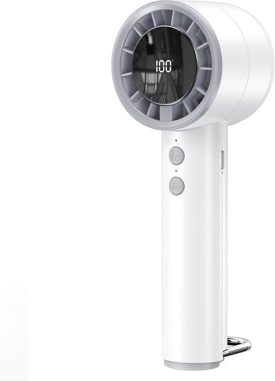 Mini-tragventilator Mit Digitalanzeige Und D-haken，wiederaufladbar Mit 5 Geschwindigkeitsstufen，kleiner Taschenventilator Für Büro
