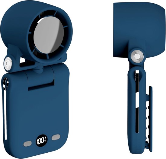 Mini-tragbarer，100 Geschwindigkeitsstufen，kleiner Ventilator Für Reisen/outdoor/konzerte/wimpern/make-up (neue Version In Blau)