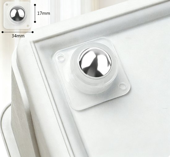 32 Möbelrollen – 17 Mm Stahlkugellager – Universell Selbstklebend, Transparent, 360° Drehbar, Geeignet Für Schwere Lasten.