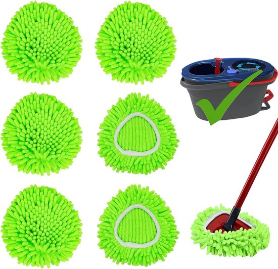 6-teiliges Ersatz-wischmopp-set，passend Für O Cedar Easywring Schleudermopps，mikrofaser-chenille-wischmopp-pads Für Ocedar Schleudermopps