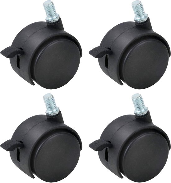 Nylon-lenkrollen Mit Bremse – 4 Stück – 48 Mm