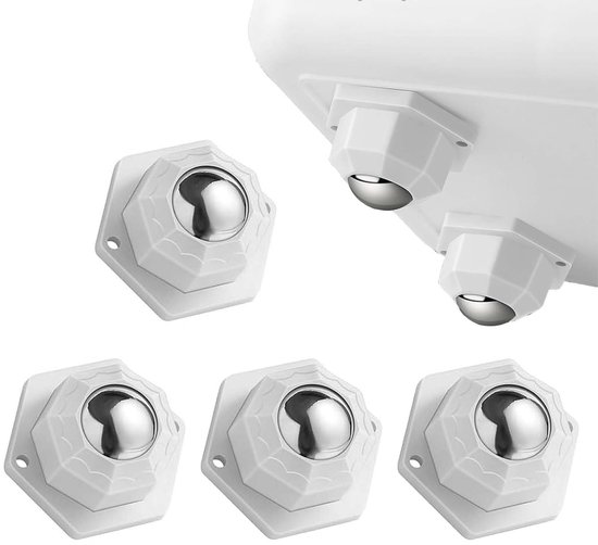 4 Stück Schwerlast-kugelrollen Für Möbel, Selbstklebende Möbelrollen Aus Abs-material, Universelle 360°-drehrollen, Selbstklebende Minirollen