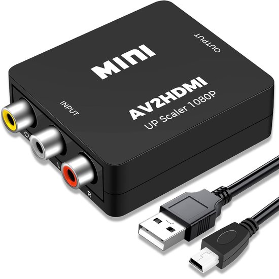 Rca-zu-hdmi-konverter，av-zu-hdmi-adapter，1080p-cvbs-composite-video- Und Audio-konverter Mit Usb-stromkabel. Geeignet Für Kameras，ps2，ps4