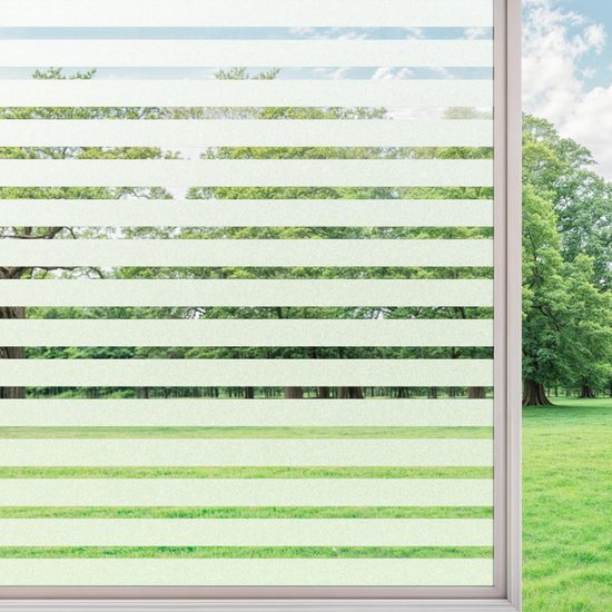 Fensterfolie，50 Cm X 2 M，gestreifte Bürofolie (milchglaseffekt)，entspiegelungsfolie，lichtdurchlässige Fensterfolie