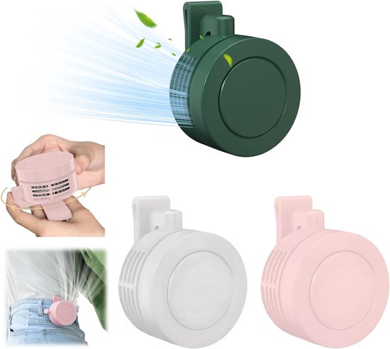 Tragbarer Ventilator，um 360 Grad Drehbarer Clip-ventilator，freihändiger Persönlicher Ventilator (usb Oder Batterie)，camping Und Reisen (3 Stück)