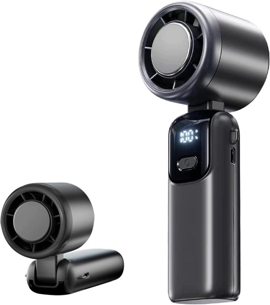 Tragbarer Manueller Usb-ventilator，29.000 U/min，hochgeschwindigkeits-turboventilator，4000 Mah Akku，led-anzeige，6 U/min，6 Geschwindigkeitsstufen