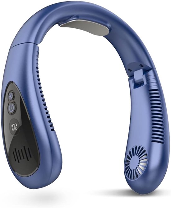 Tragbarer Nackenventilator，5000 Mah Akku，usb-aufladbar，3 Geschwindigkeitsstufen，kopfhöreranschluss，blattloser Ventilator Für Zuhause